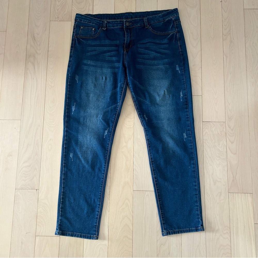 Dark Wash Distressed Jeans